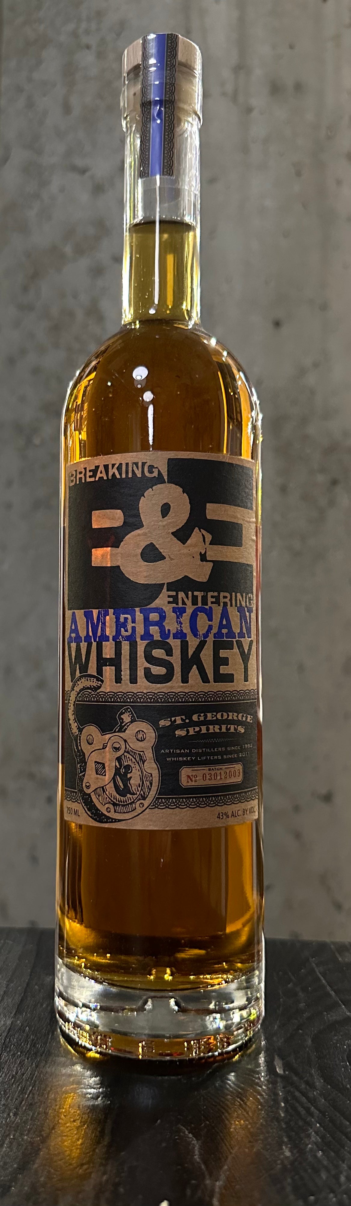 St George "Breaking & Entering" American Whiskey