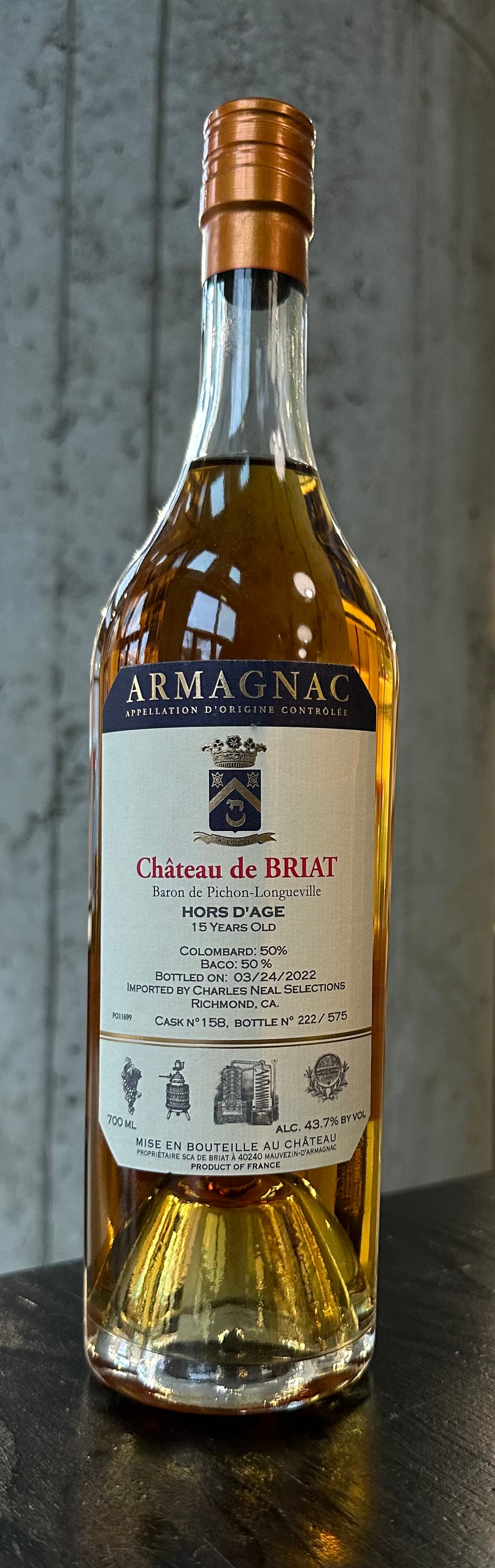 Château de Briat "Hors d'Age" 15-Year Armagnac