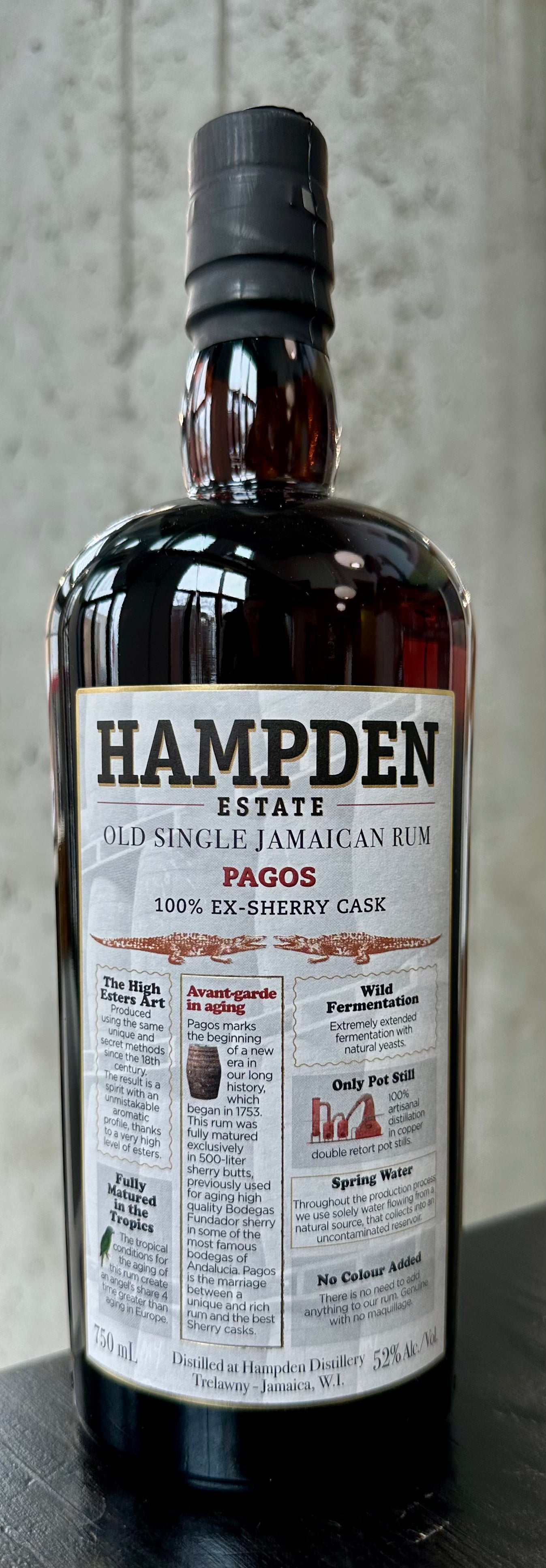 Hampden Estate "Pagos Ex-Sherry Cask" Old Single Jamaican Rum (104 Proof)