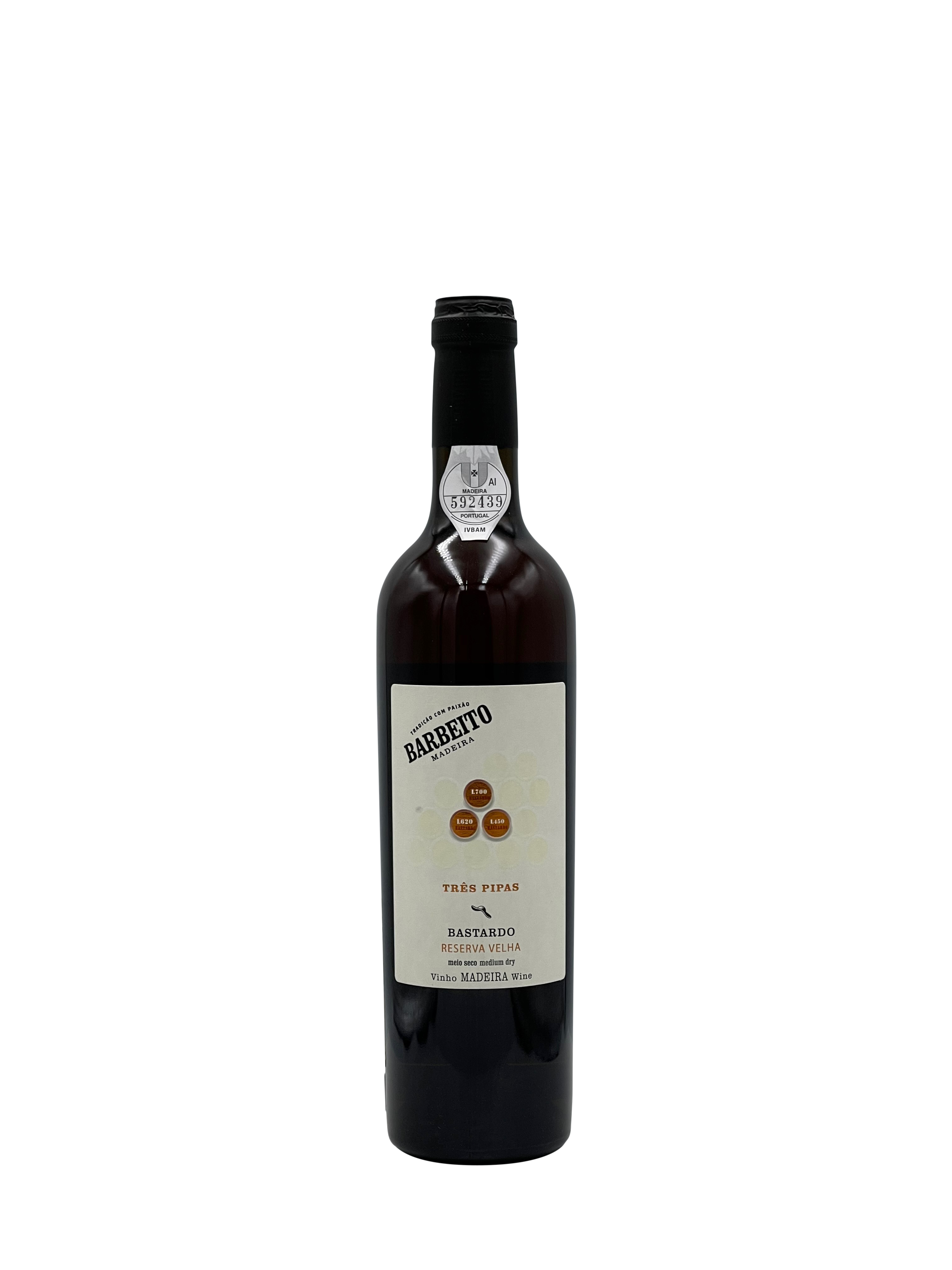 Barbeito "Três Pipas" Bastardo Reserva Velha, Meio Seco